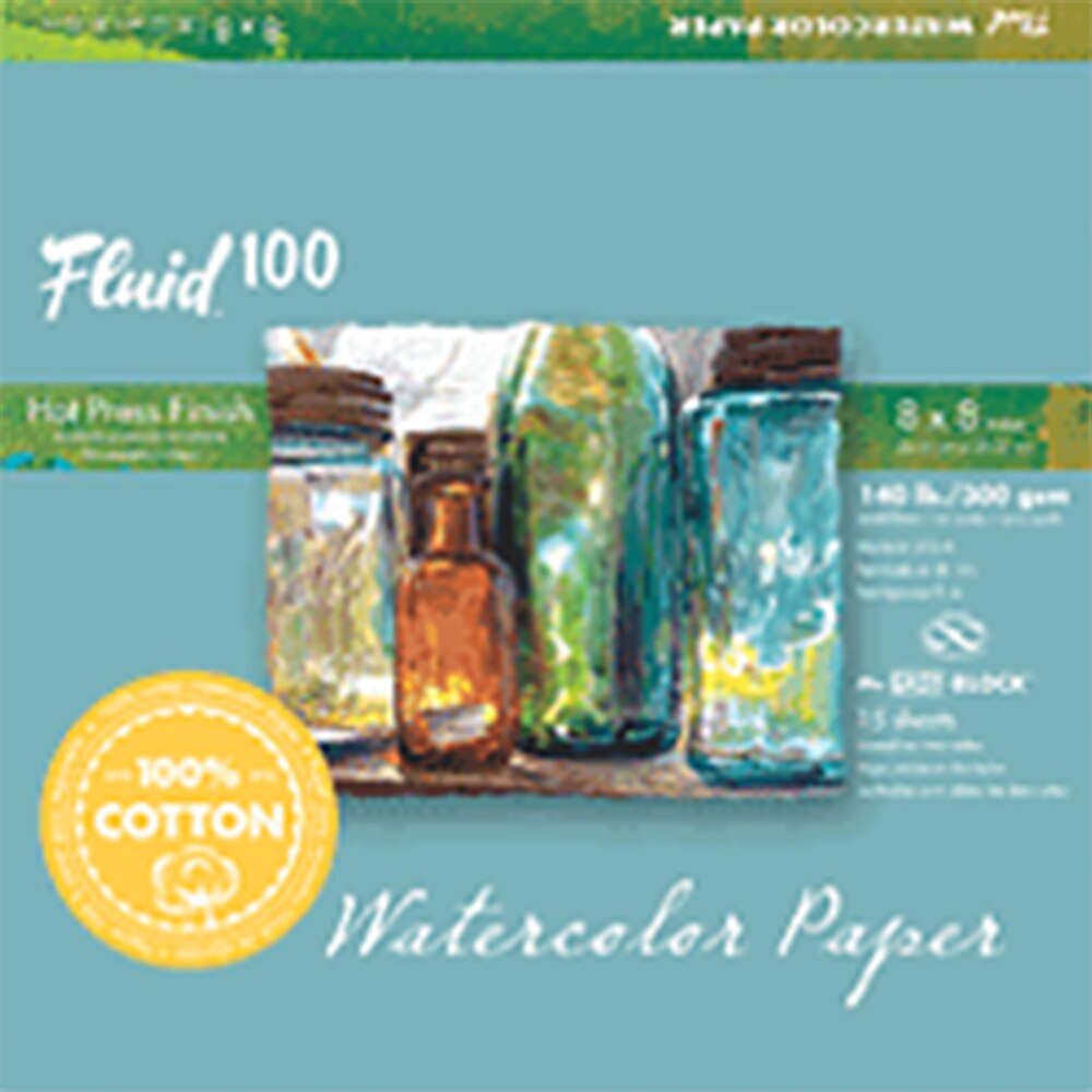 Watercolor, Art & School, Global Art, Fluid 100, Hot Press, 140#, EZ Block, 90081